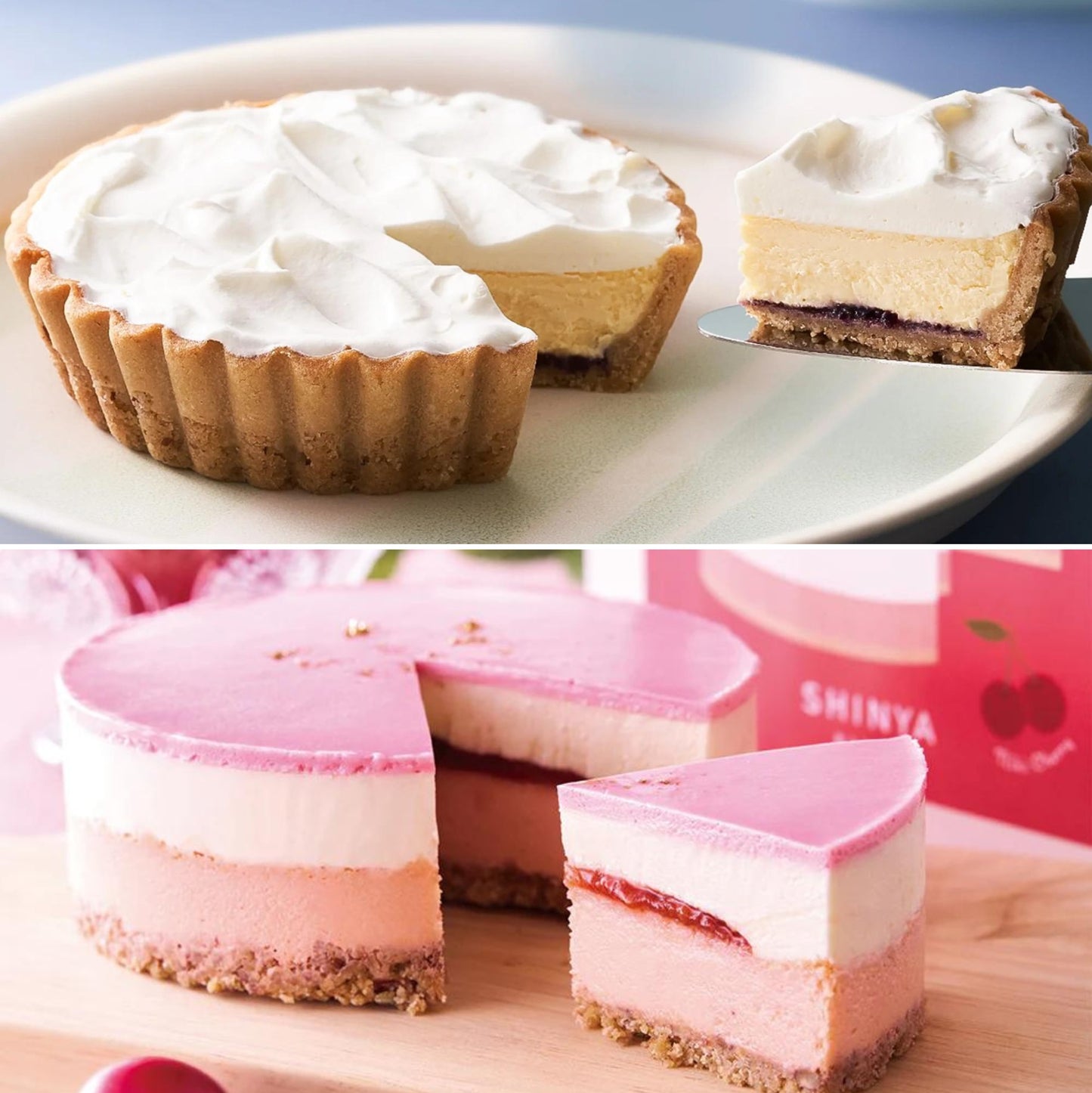 ふらの雪どけチーズケーキと季節のチーズケーキ~チェリーフロマージュ~