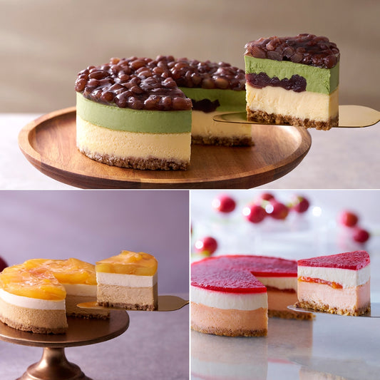 【送料無料】3種の季節のフロマージュケーキ食べ比べセット（北海道あんフロマージュ、アップルキャラメルフロマージュ、チェリーフロマージュ）