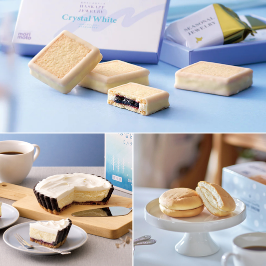 【冷凍】ホワイトスイーツ3種セット（ハスカップジュエリー クリスタルホワイト、ふらの雪どけチーズケーキ ミルティホワイト、ゆきむしスフレ グランスノー）